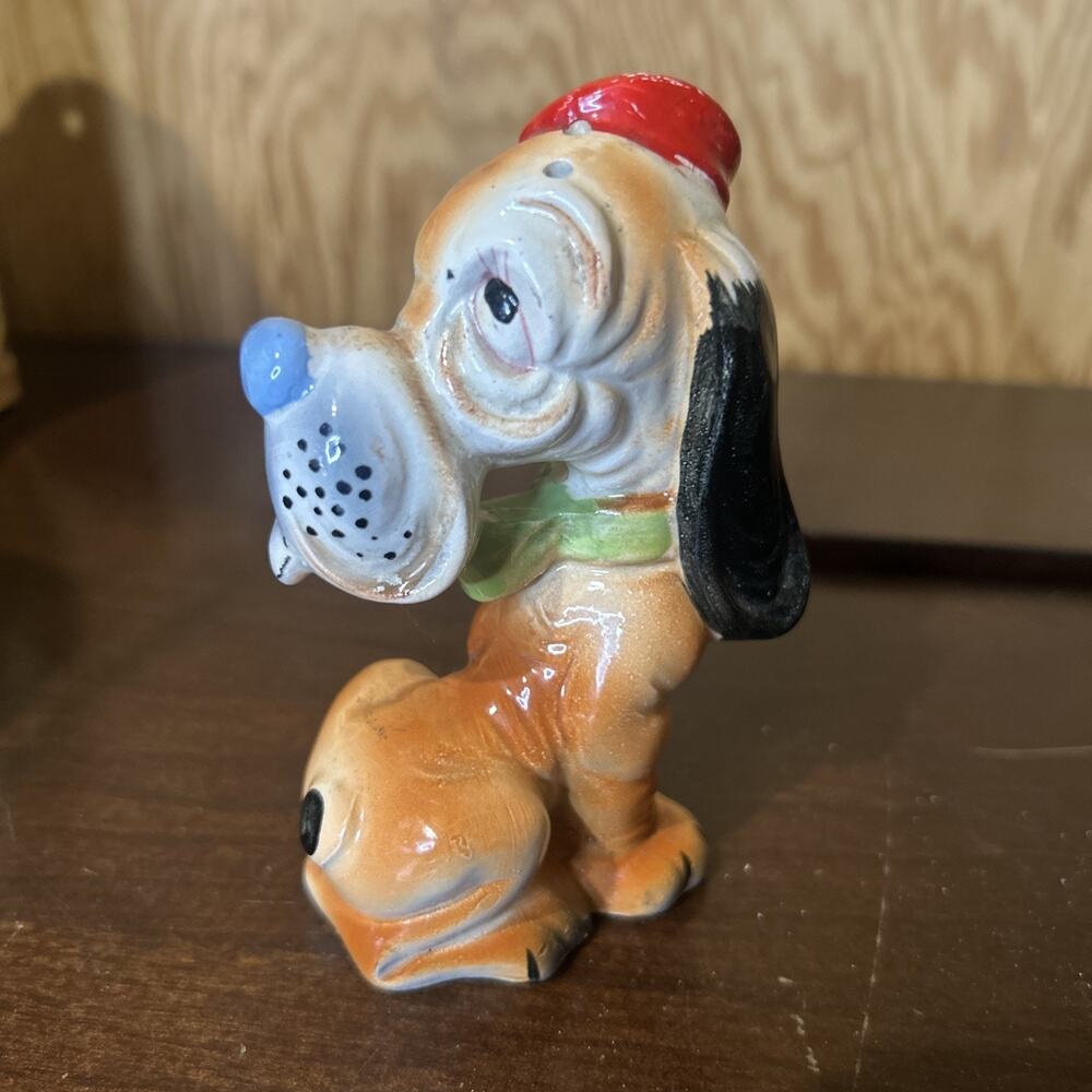 Vintage 1950’s Anthropomorphic Hound Dog Salt Pepper Shaker Male Only